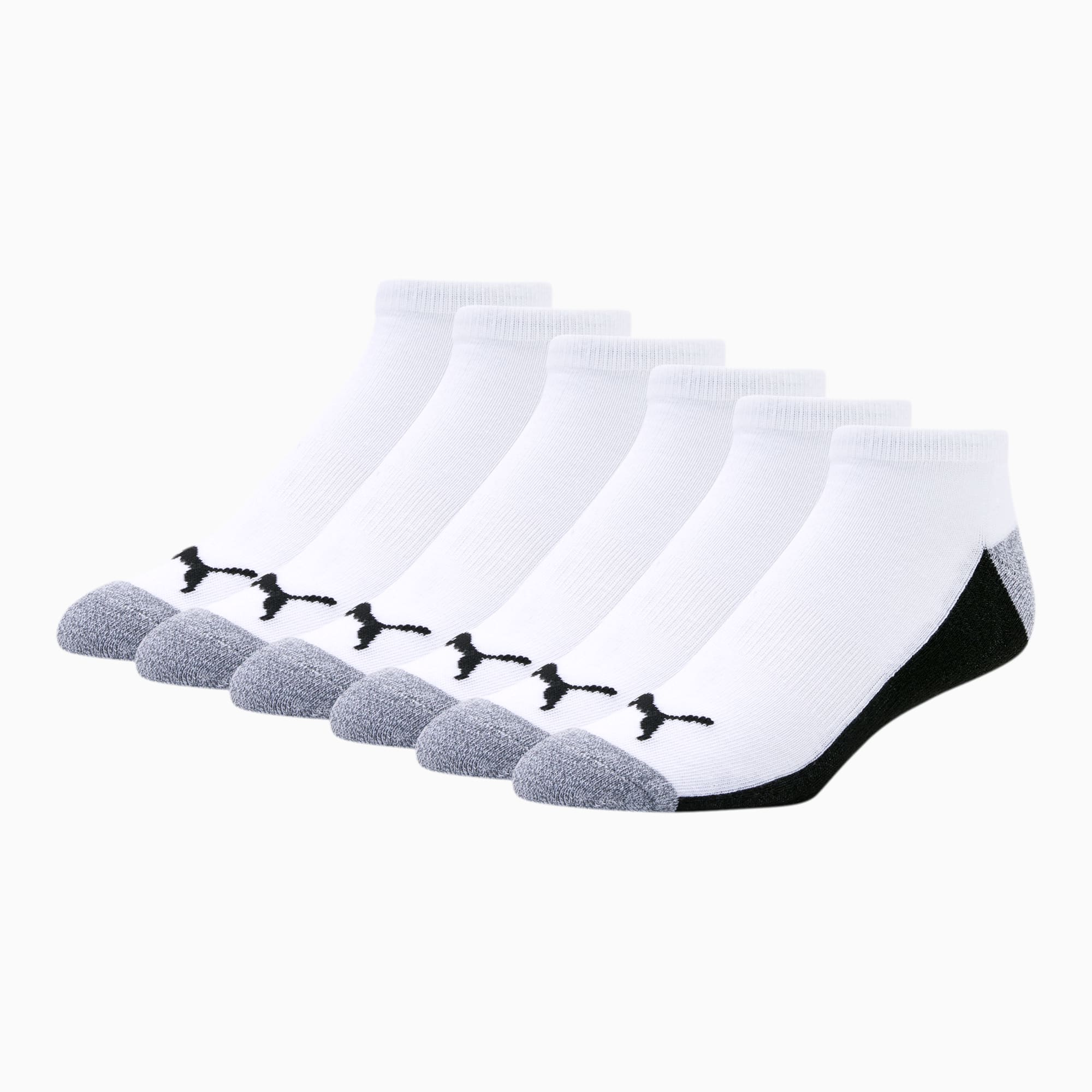 Calcetines Puma Low Cut Outline Para Hombre [paquete De 6] Blanco